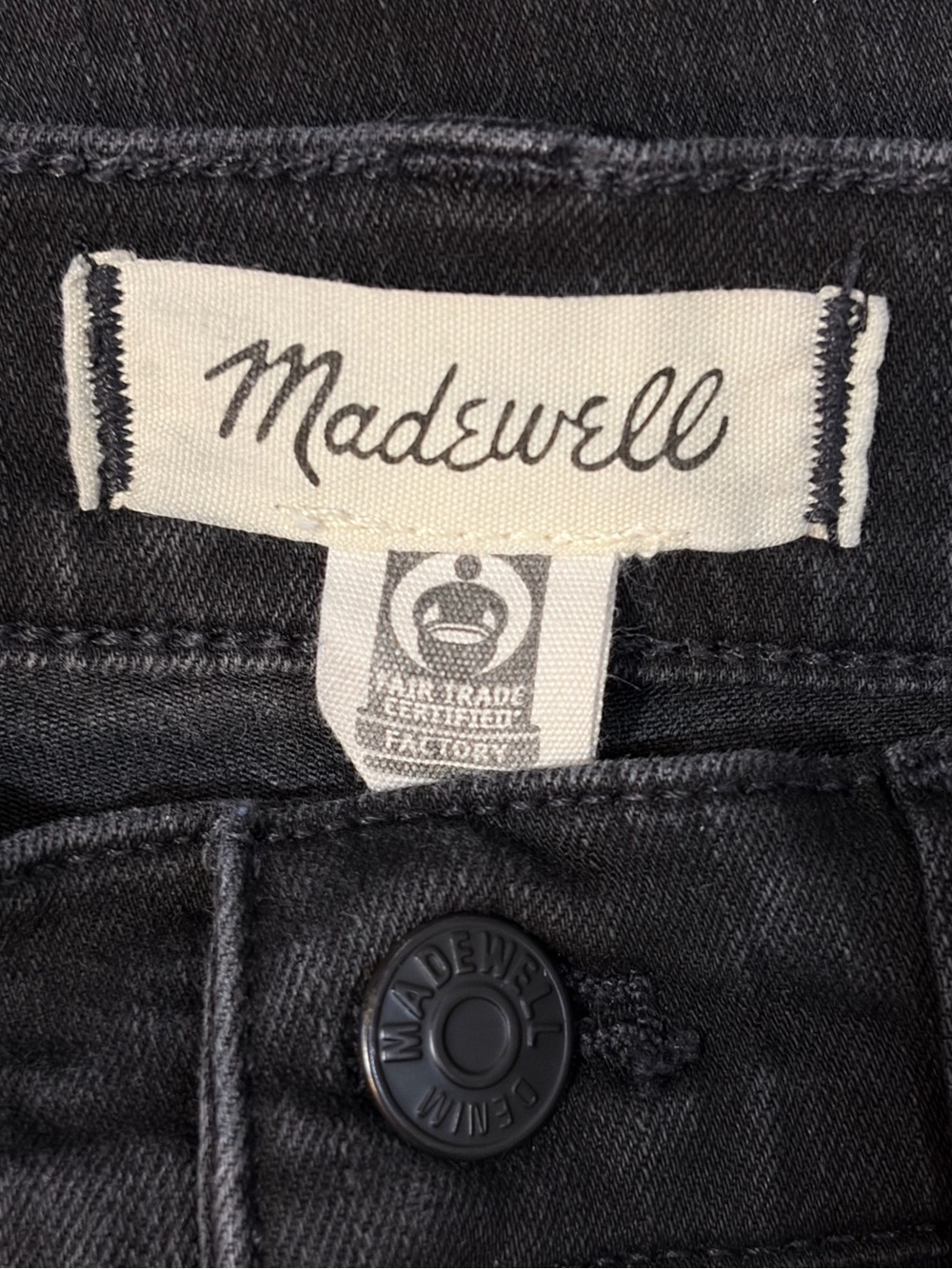 MADEWELL Black 70s Skinny Flare Jeans Size 26 - Picture 7 of 8